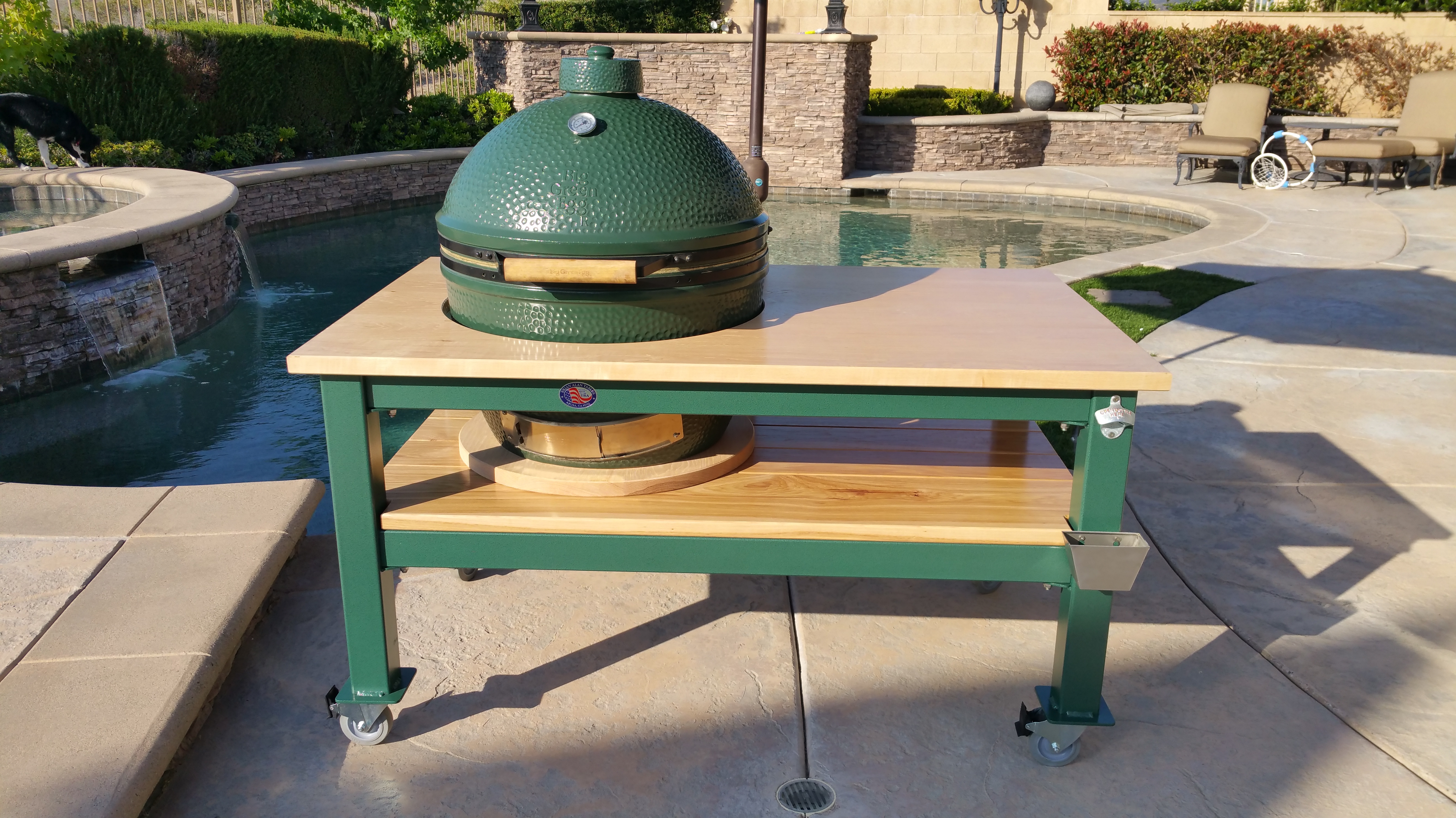 Stainless Steel Big Green Egg table 